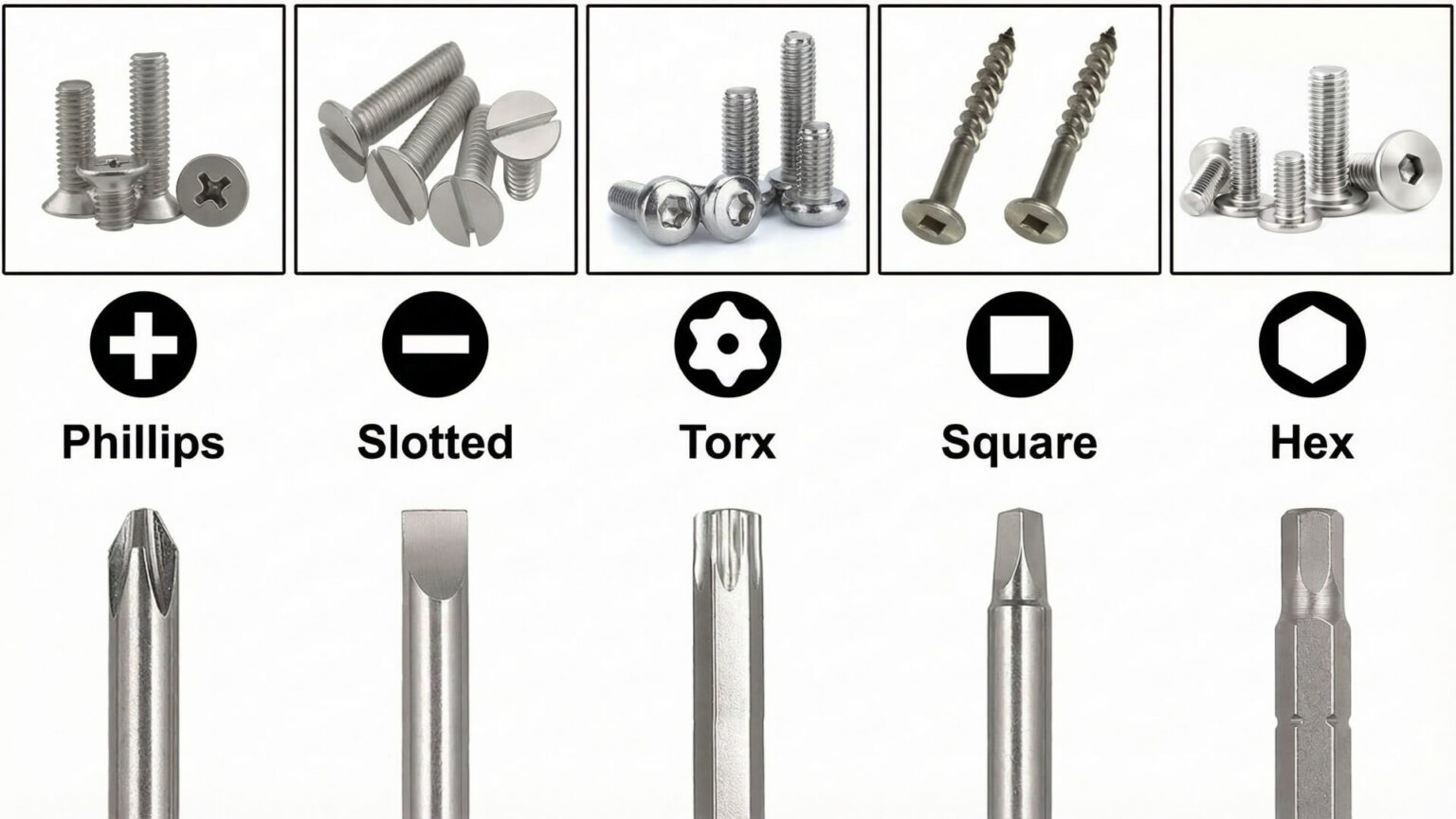Types of Screw Heads & Drives: A Professional Fabricator’s Guide ...