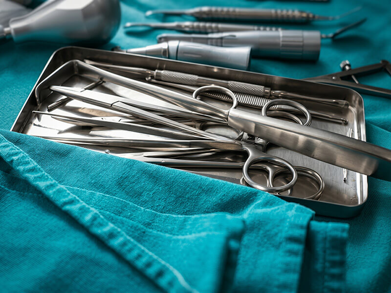 316L stainless steel surgical instruments and tray