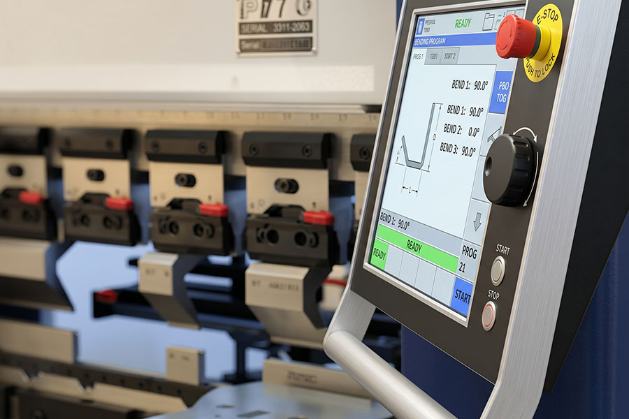 CNC press brake control interface