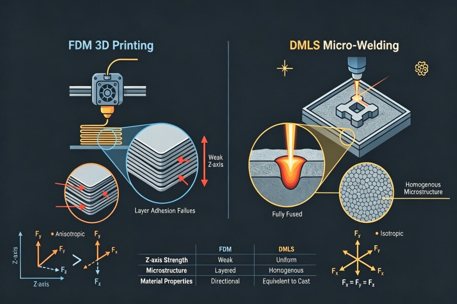 FDM vs. DMLS 3D printing
