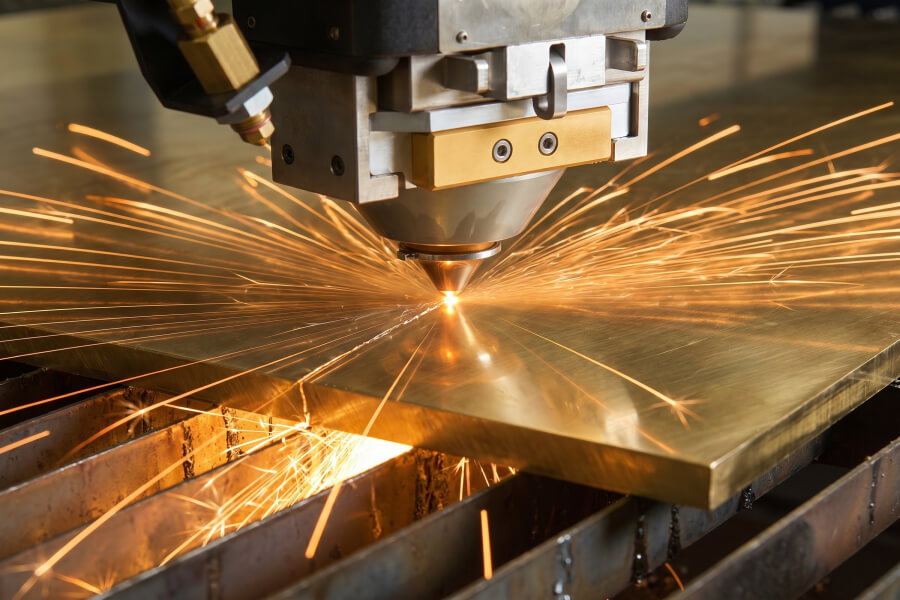Fiber laser cutting brass with nitrogen assist gas