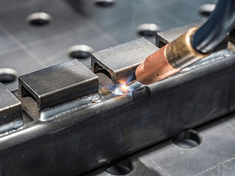 Precision MIG welding on structural steel