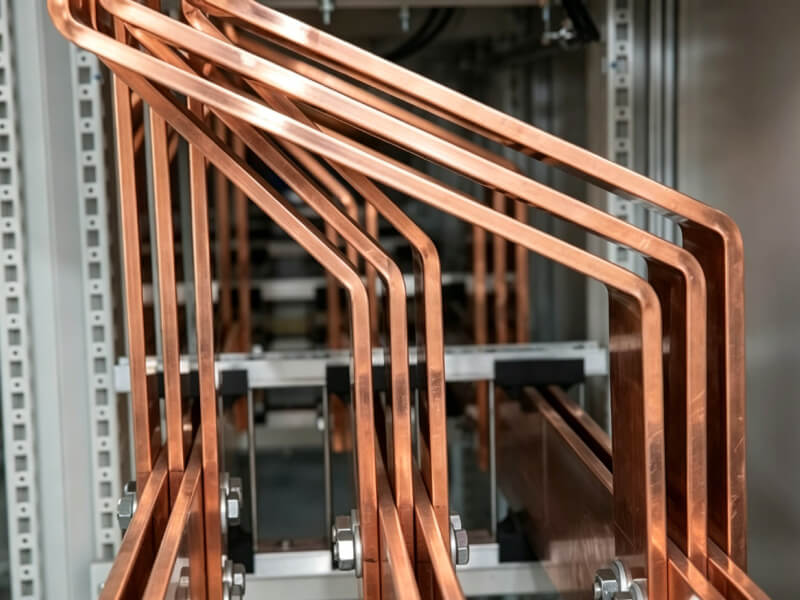 Precision-formed copper busbars for EV power