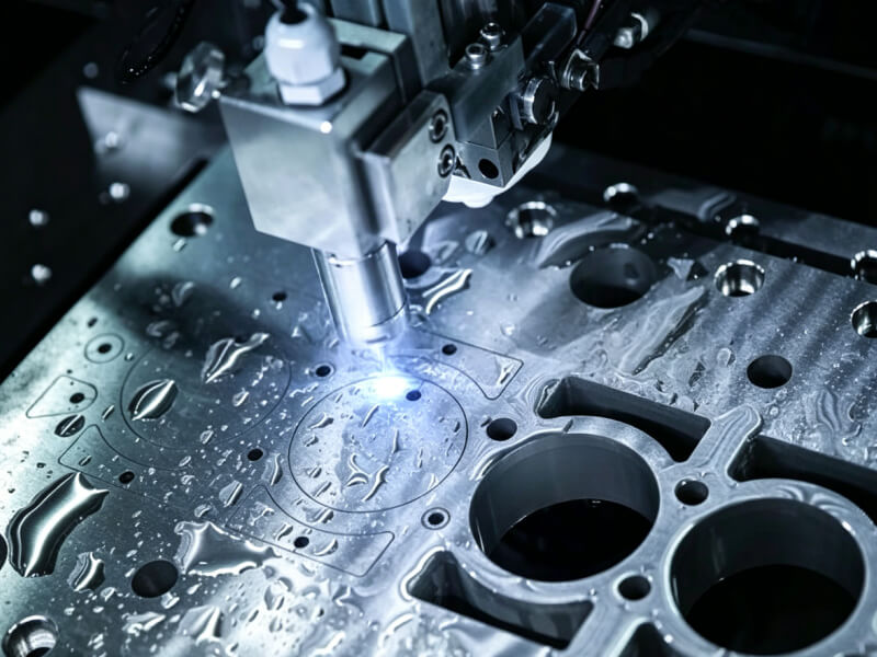 Precision waterjet cutting for aerospace metal with zero heat-affected zone