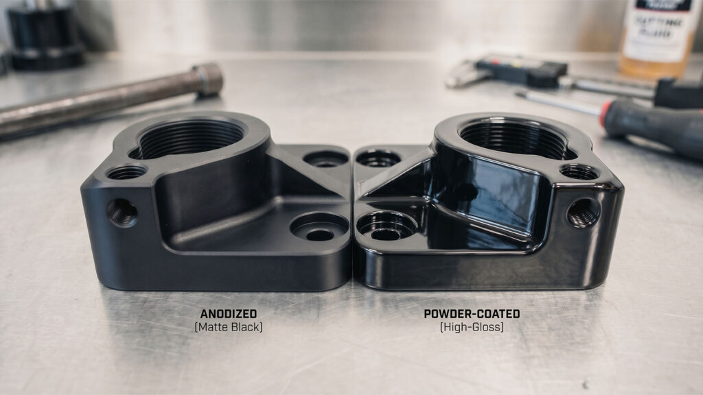 Anodized vs. powder-coated aluminum