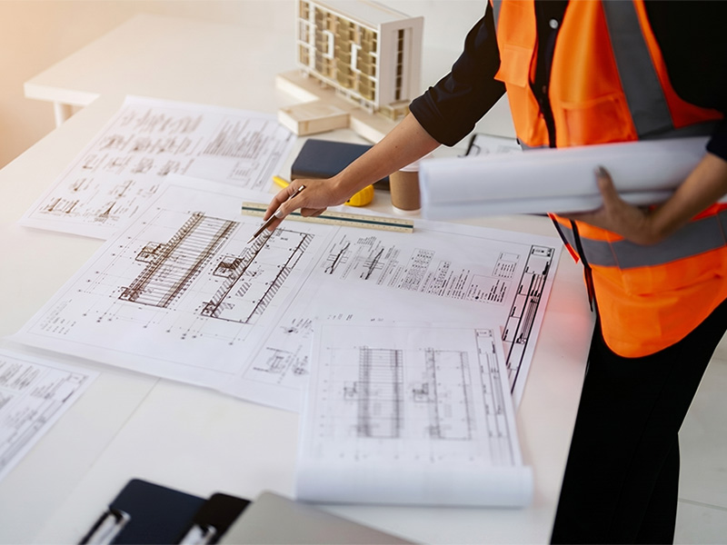 Architectural blueprint review