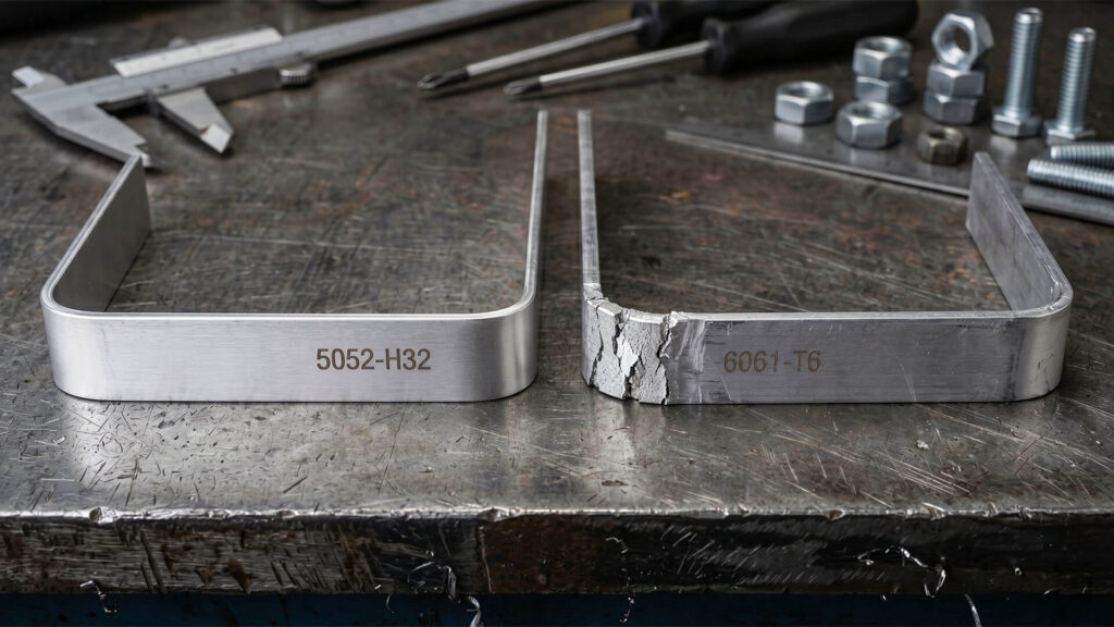 Bending 5052 vs 6061 aluminum