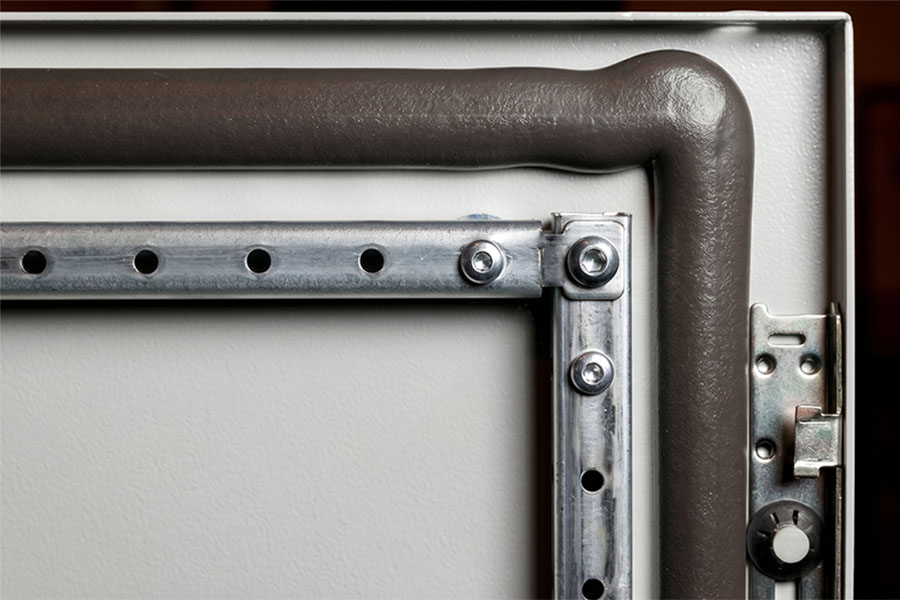 Close-up of industrial electrical enclosure