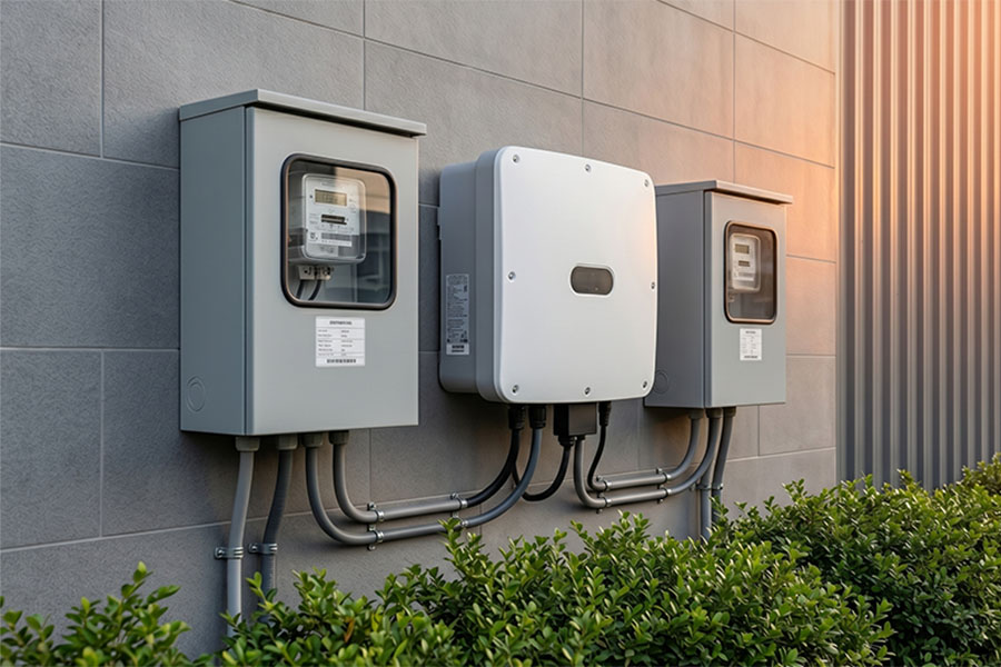 Commercial wall-mounted distribution enclosures for outdoor installation