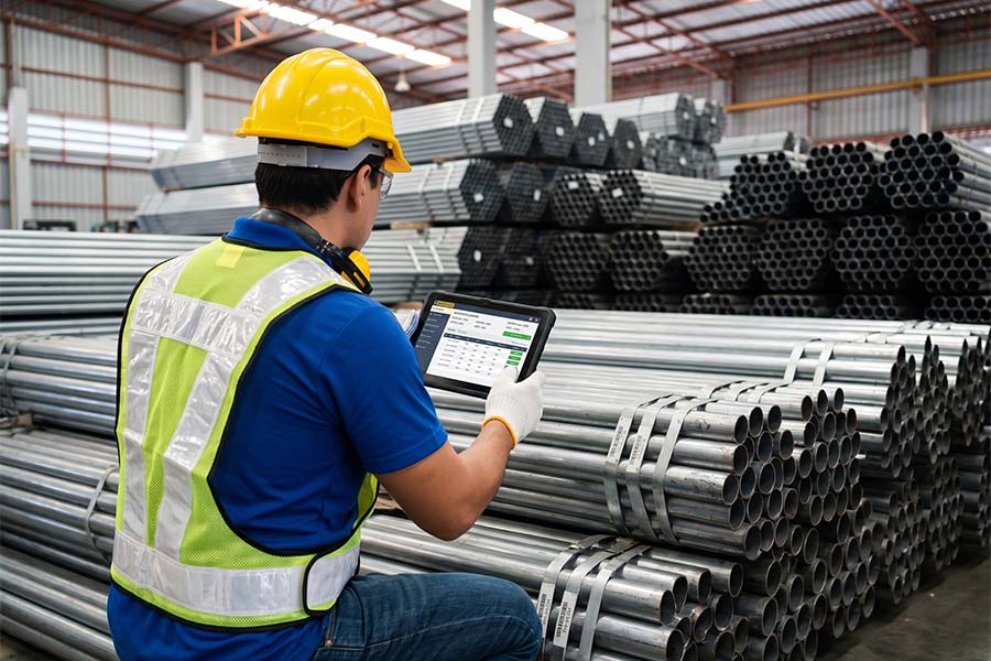 ERP-tracked inventory management for telecom parts