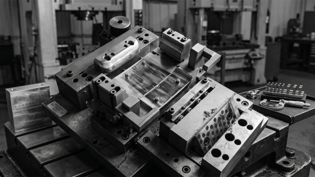 Heavy industrial metal stamping die