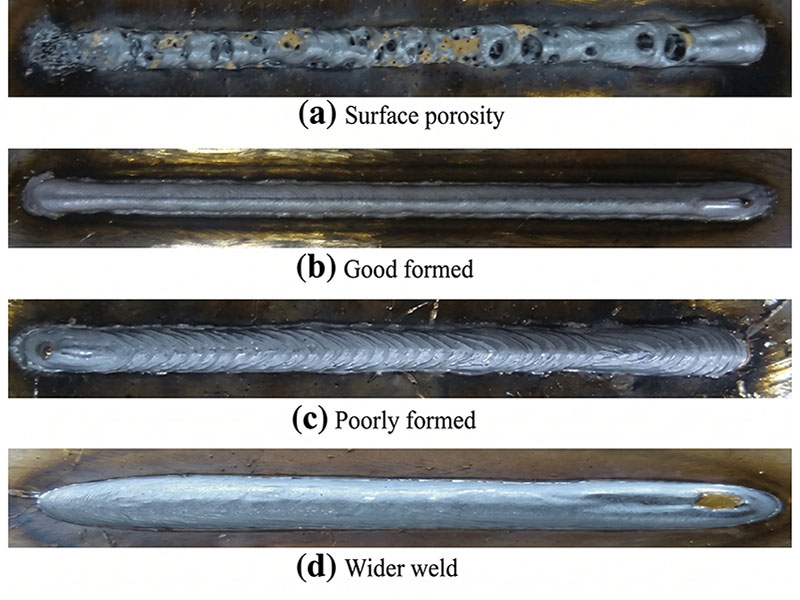 Macro-etched weld cross-section analysis