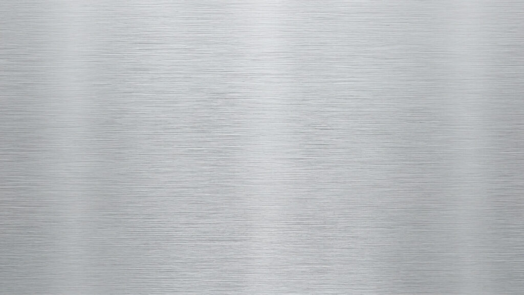 Macro view of linear grain direction on brushed sheet metal