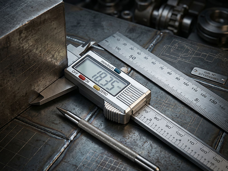 Measuring sheet metal edge distance