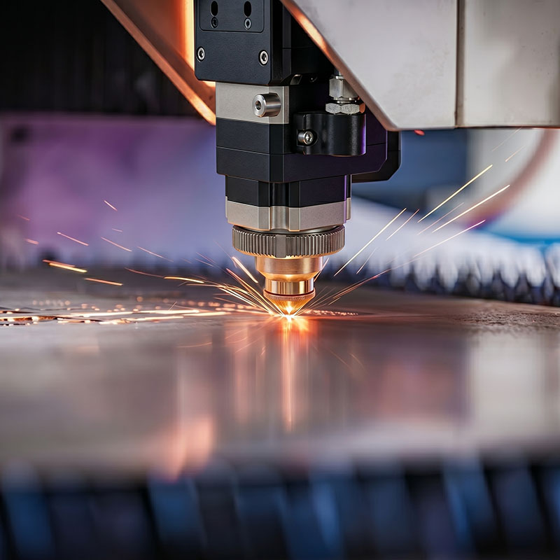 Multi-kW fiber laser cutting thick metal plate for battery enclosures