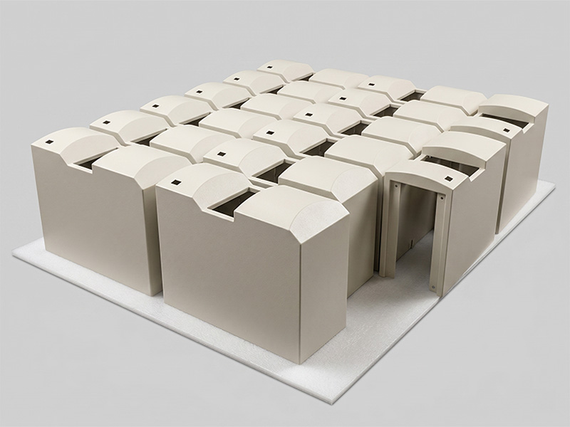 Powder coated electronics enclosures