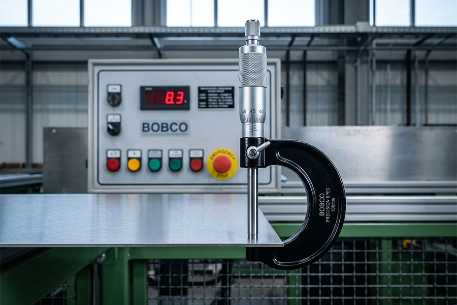 Precision micrometer measuring sheet metal gauge