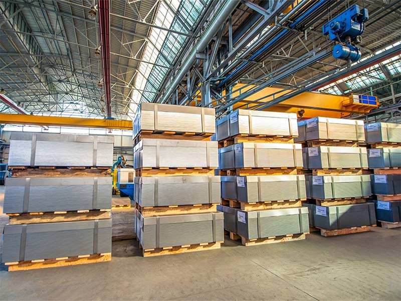 Raw sheet metal material inventory