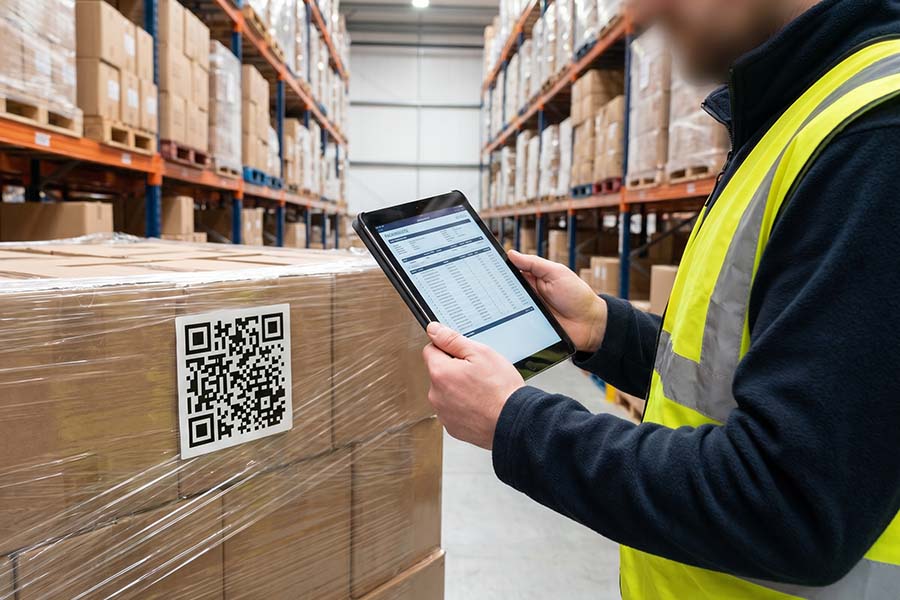 Scanning a QR code for digital manifest access
