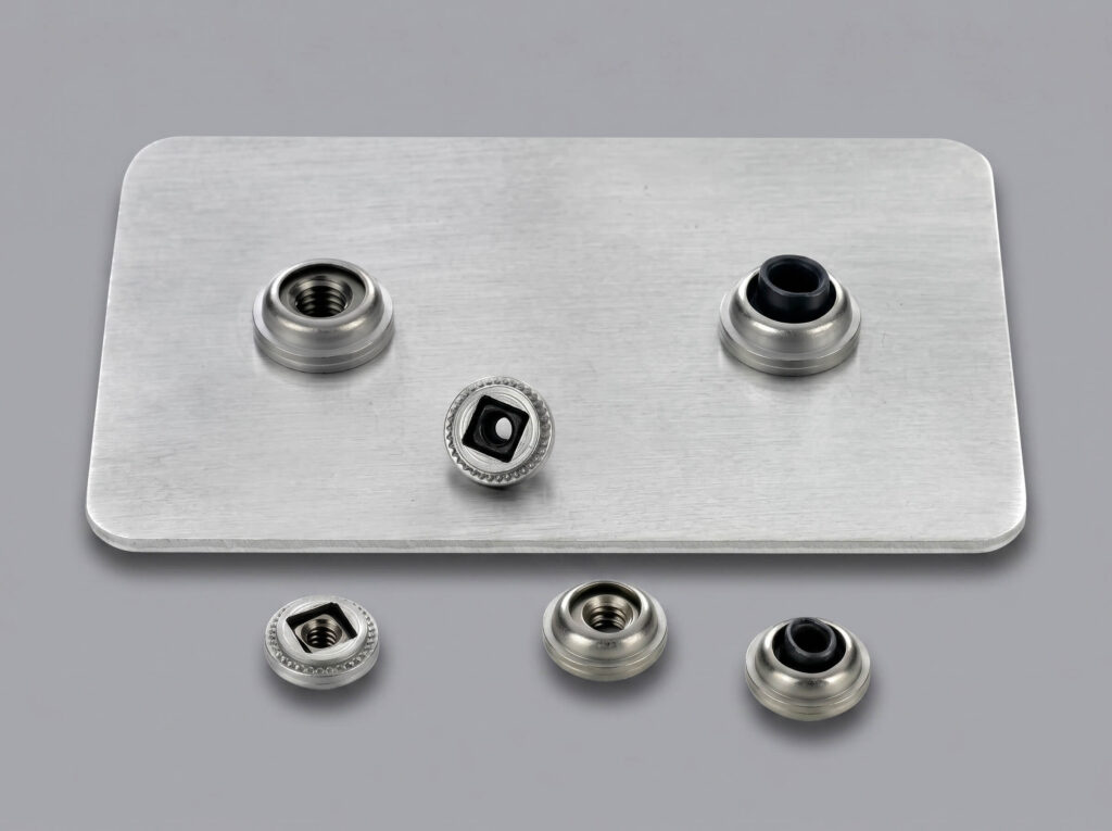 Stainless steel clinching sample plate