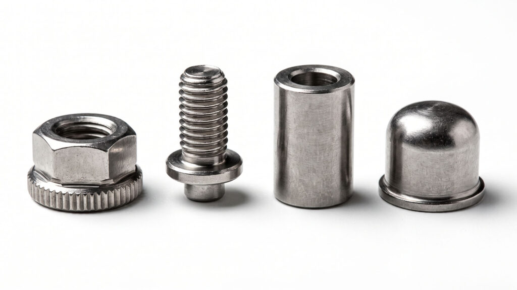 Four types of PEM self-clinching fasteners