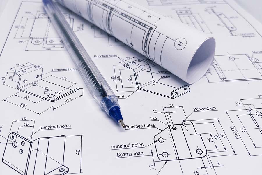 Secure sheet metal engineering blueprints and technical design data