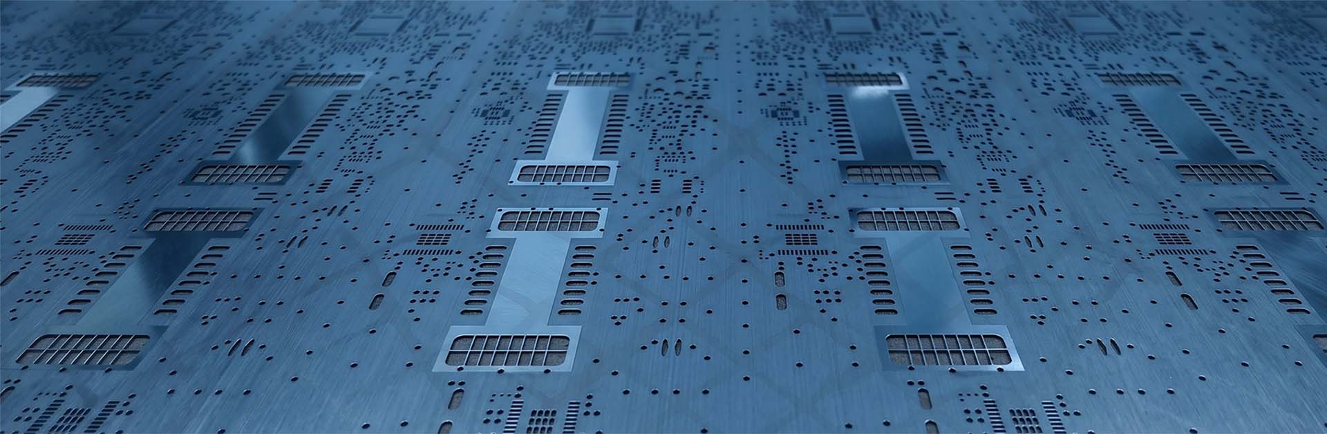 Precision blue screen stencil for custom metal enclosures