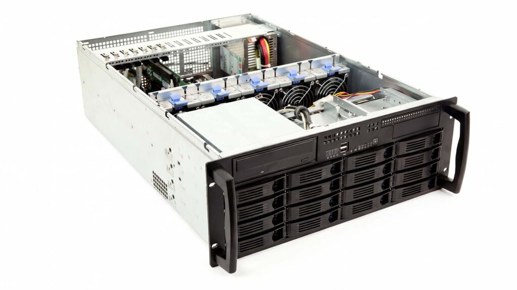 Aluminum server chassis with internal metal structure