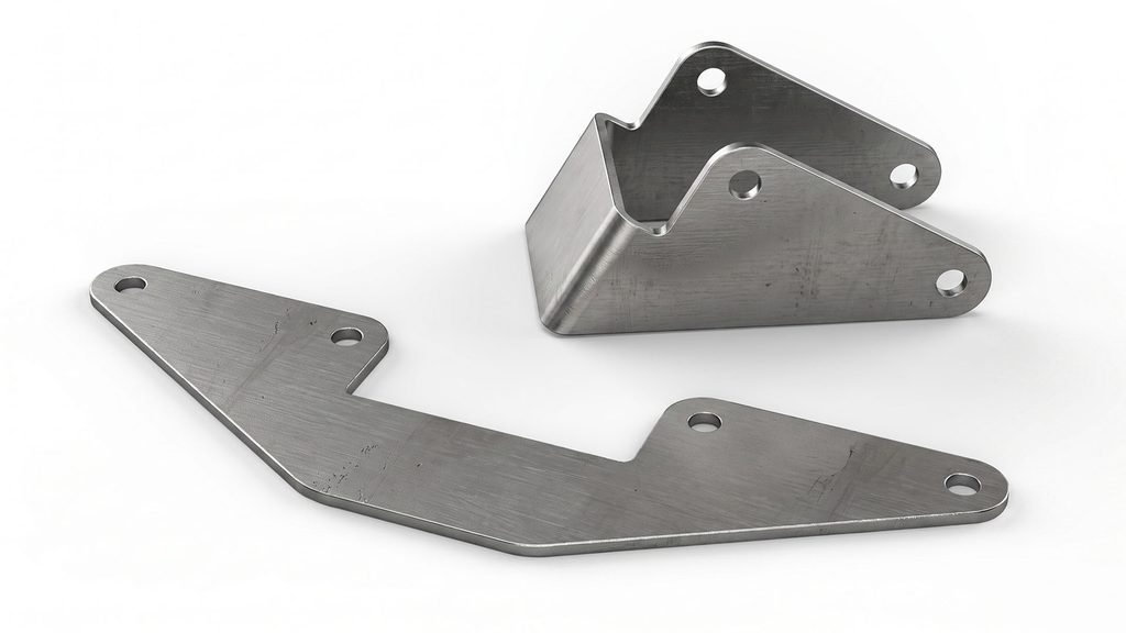 Flat sheet metal blank with corner notches