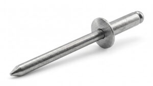 Macro view of a single blind rivet