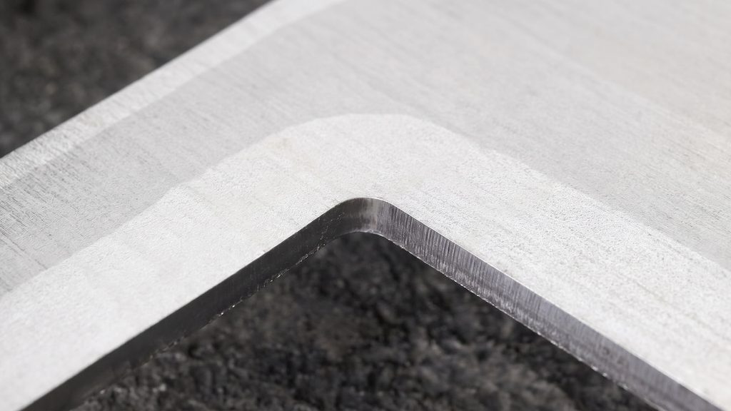Rough laser-cut edge on sheet metal part
