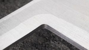 Rough laser-cut edge on sheet metal part
