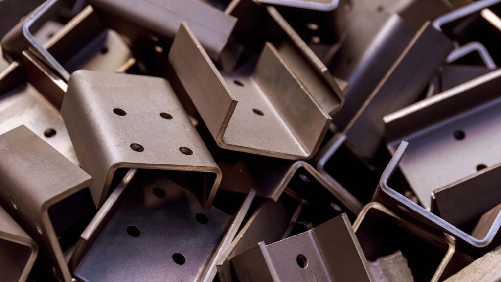 Sheet metal brackets with standard raw mill finish