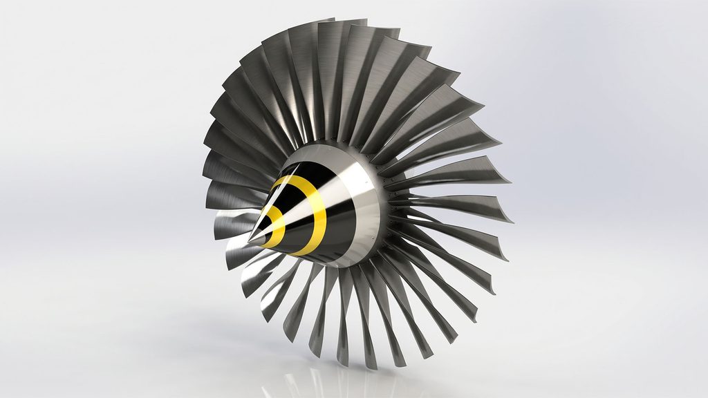 Precision machined titanium aerospace turbine rotor